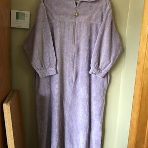 Stan Herman long chenille lavender plus 1X robe